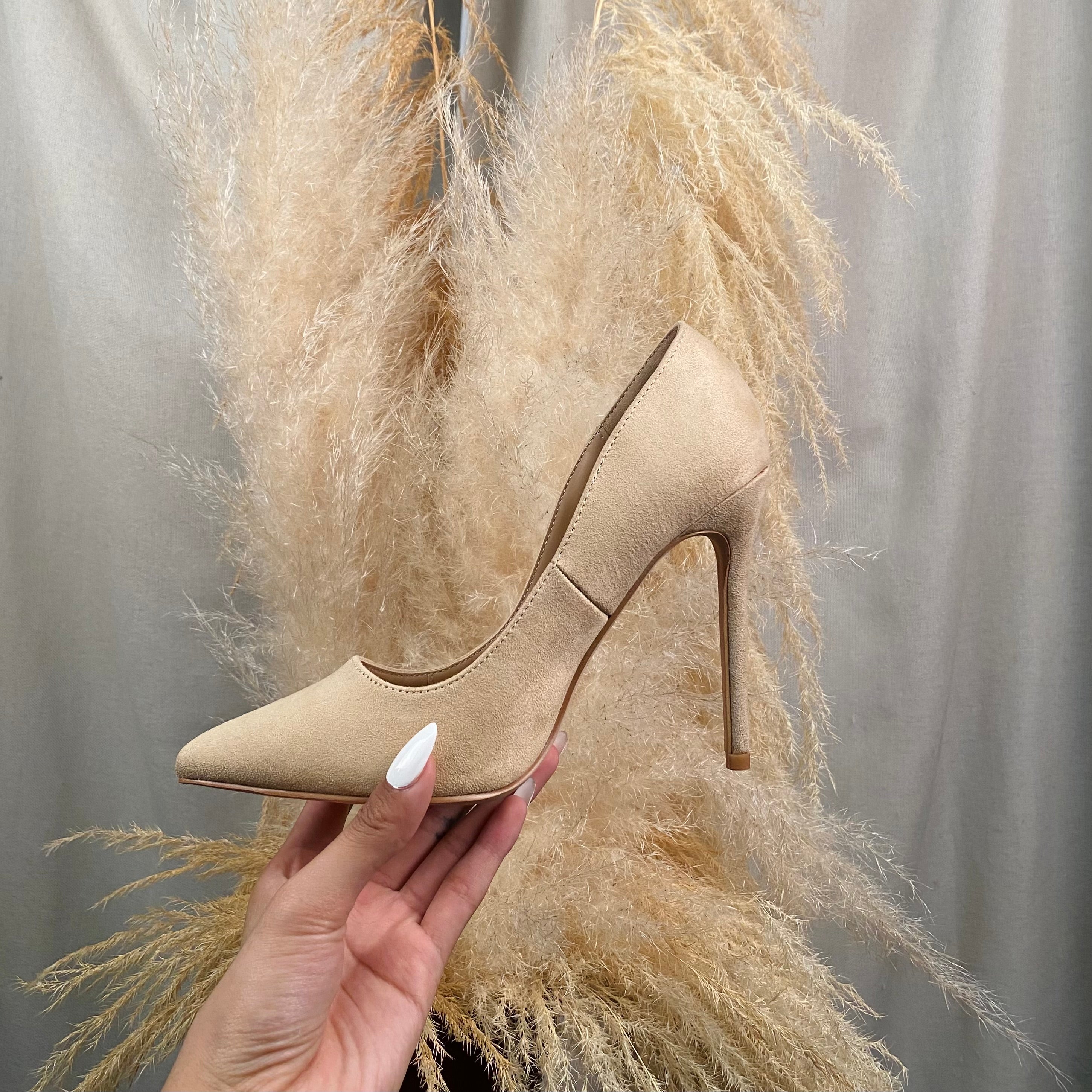 Drea Suede Heels (Nude)