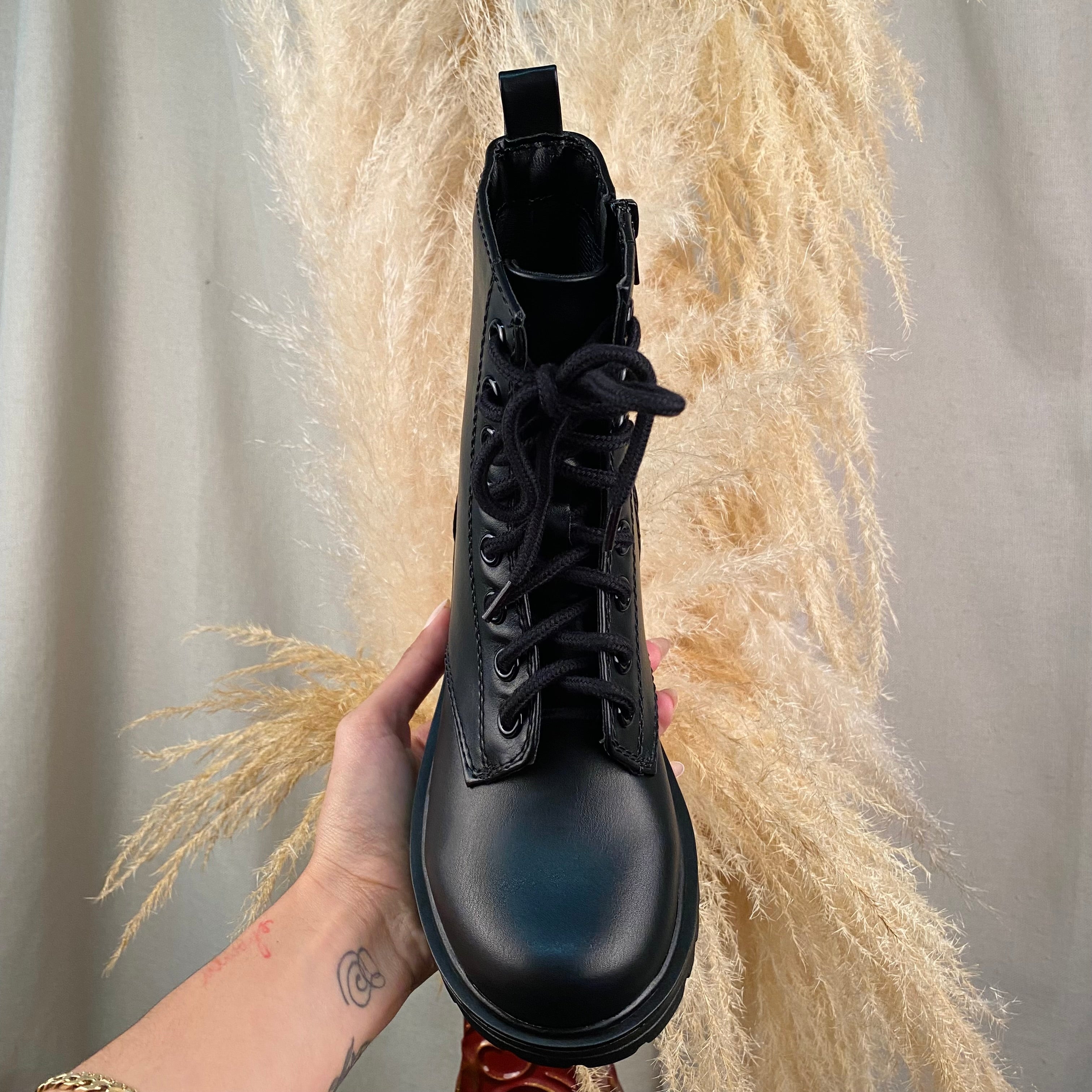 Marcus Combat Boots (Black)