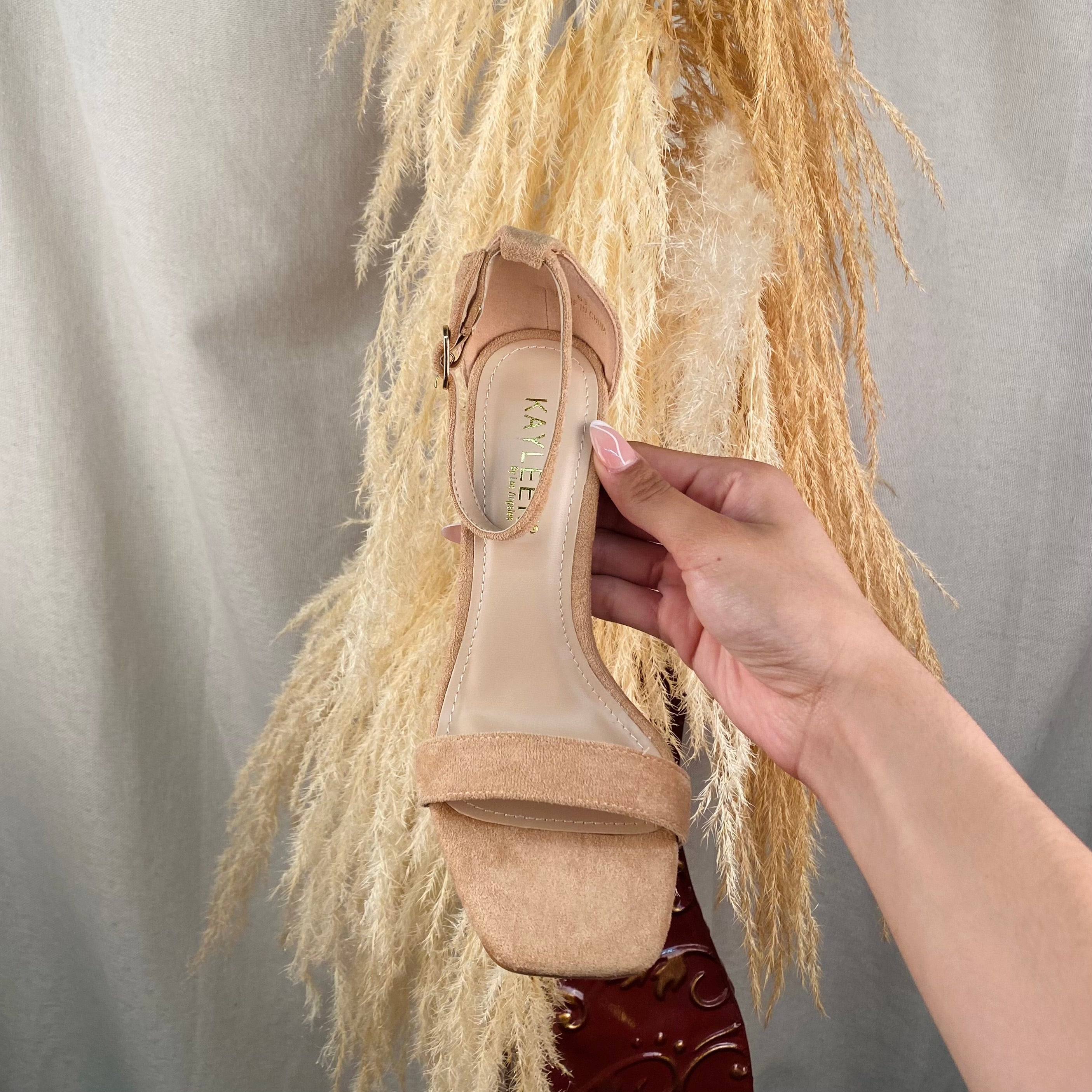 Araceli Suede Heels (Taupe)