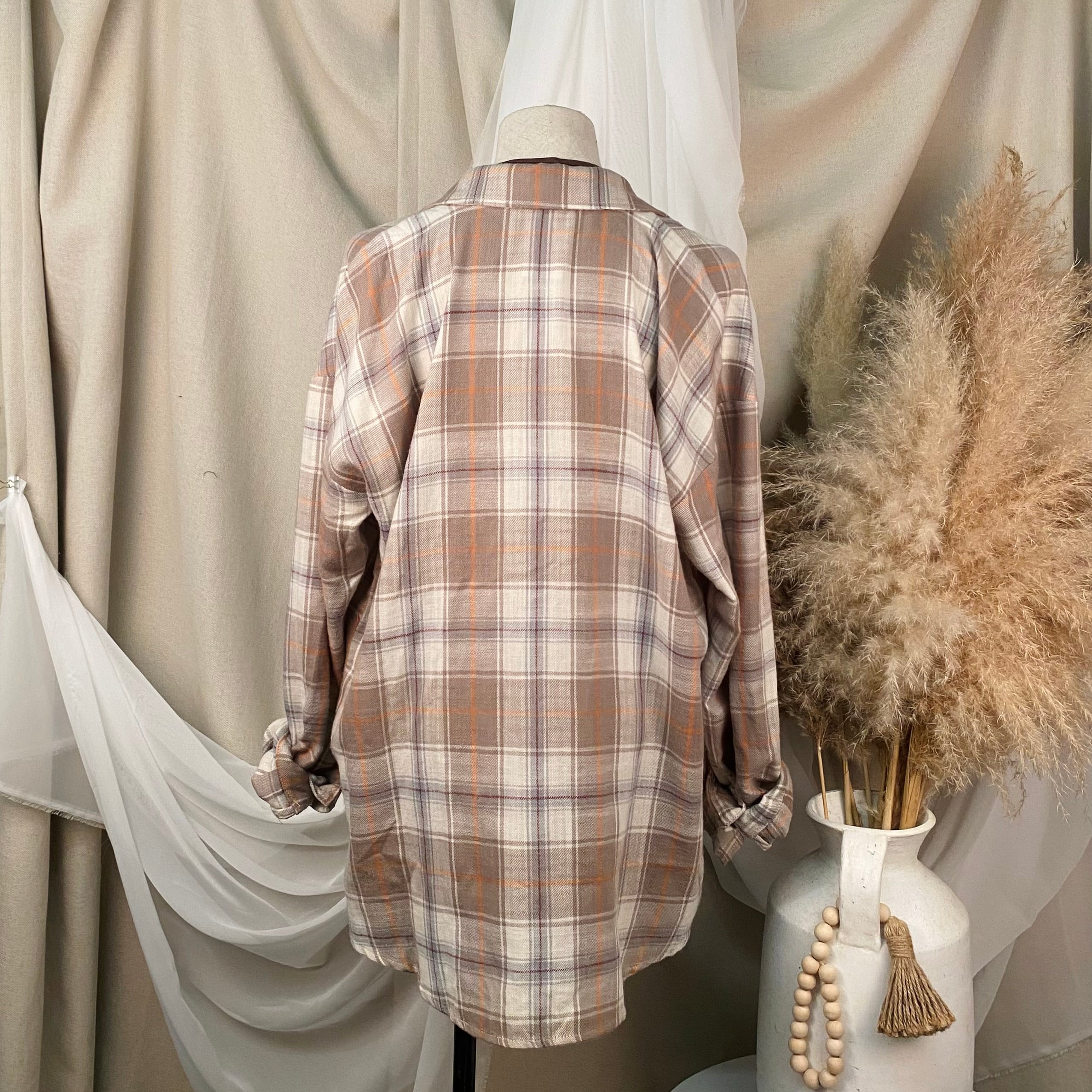 Christopher Oversize Flannel (Taupe)