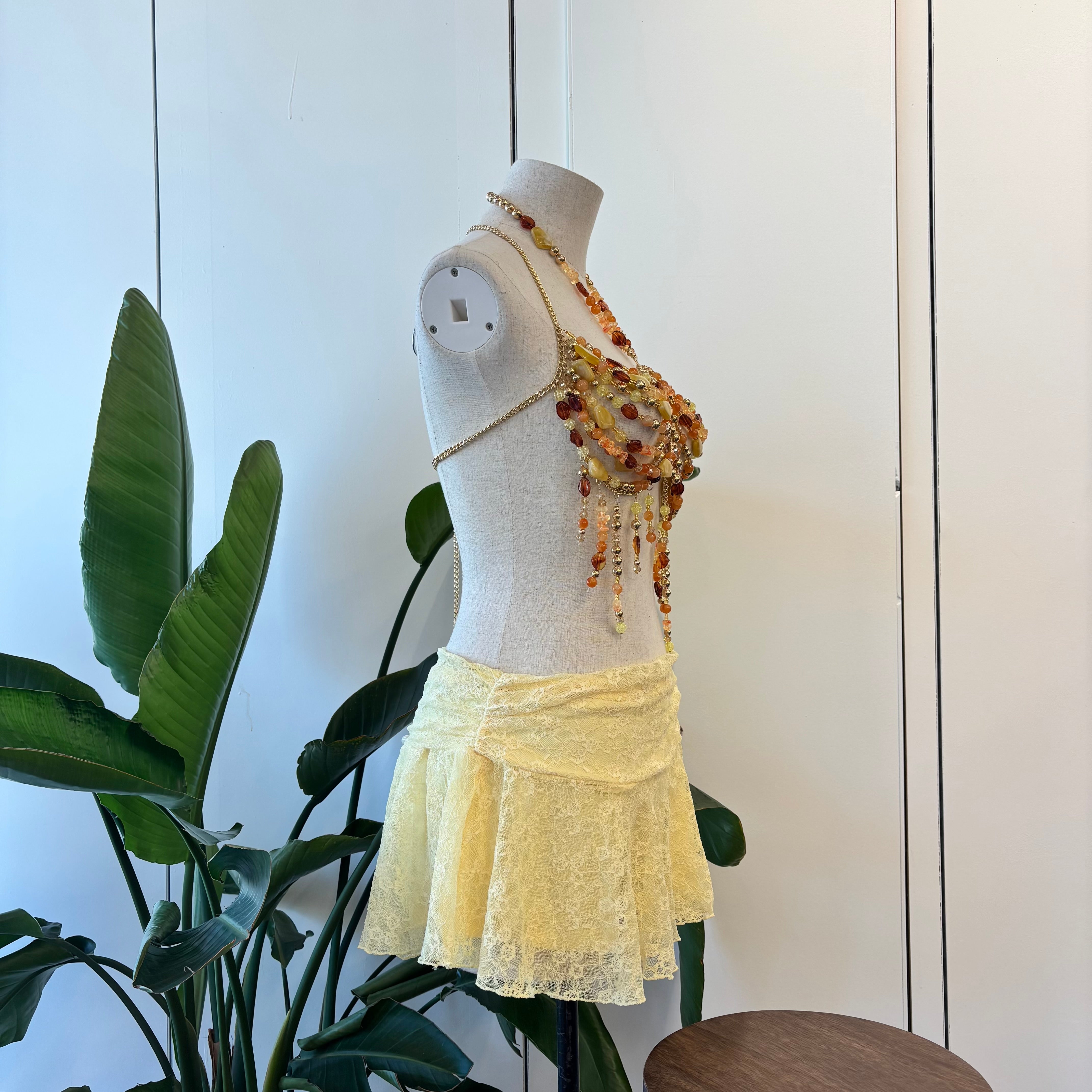 Kai Beaded Top (Amber)