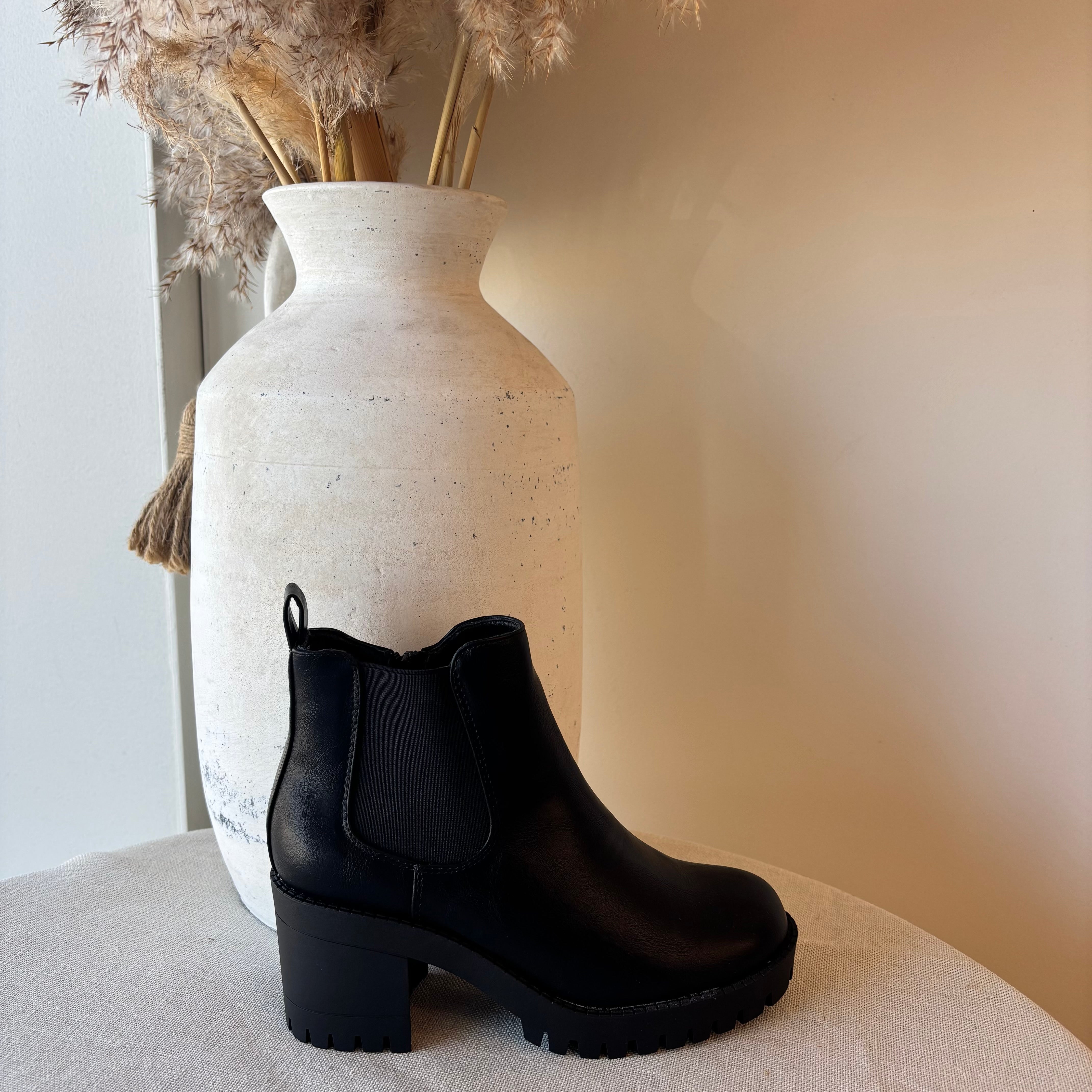 Michaela Platform Booties (Black)