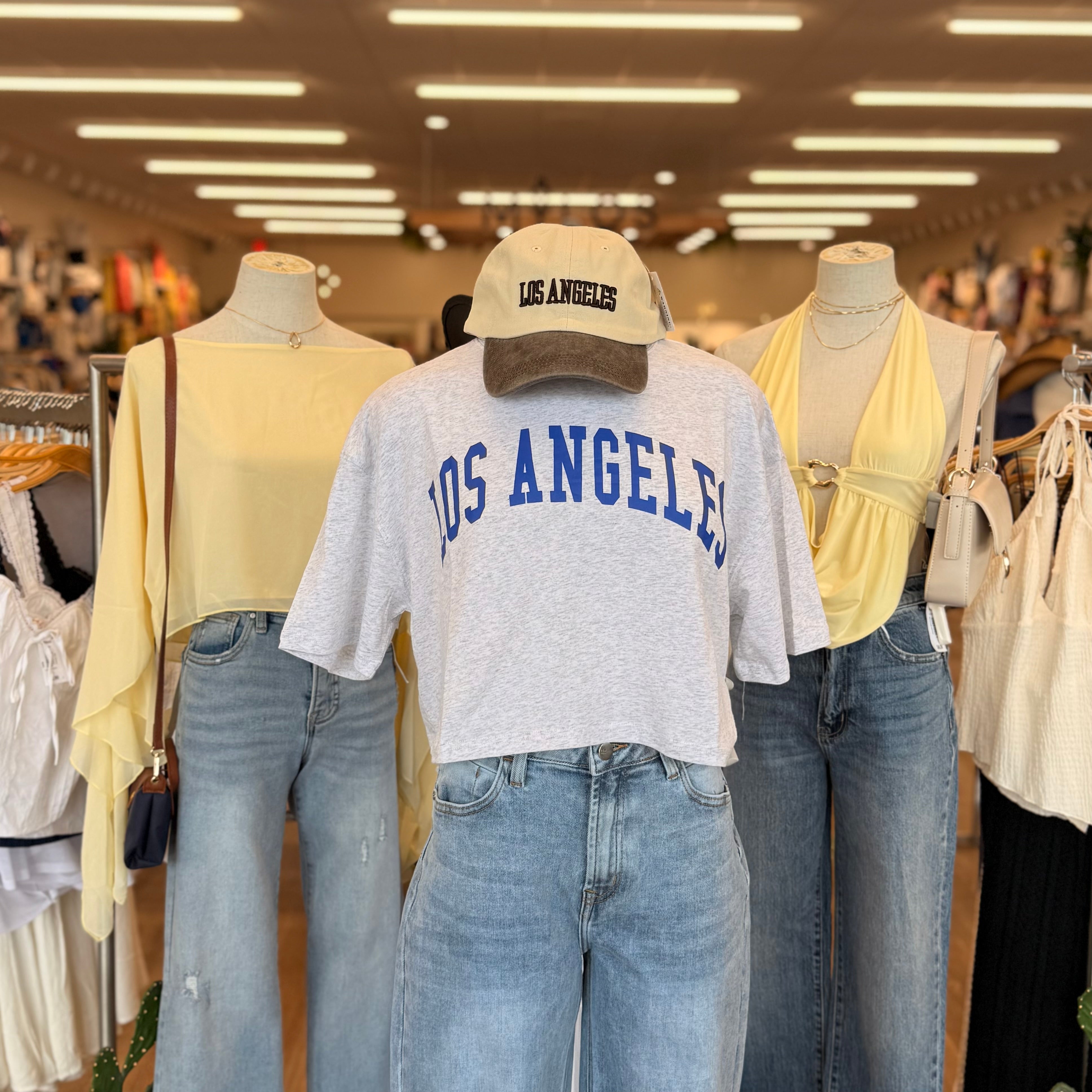 LA Crop Top (I Grey)
