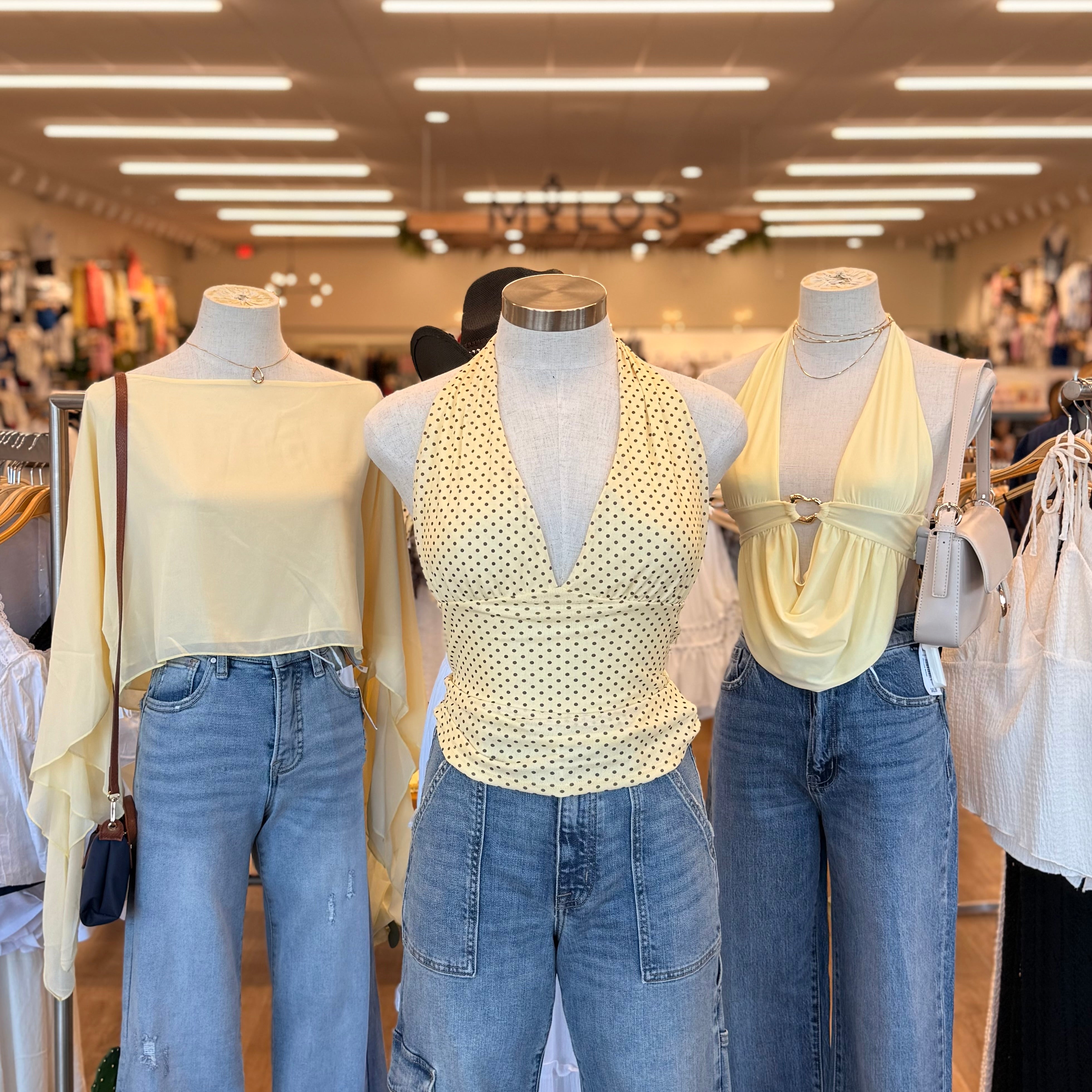 Taylor Polka Dot Top (Yellow)