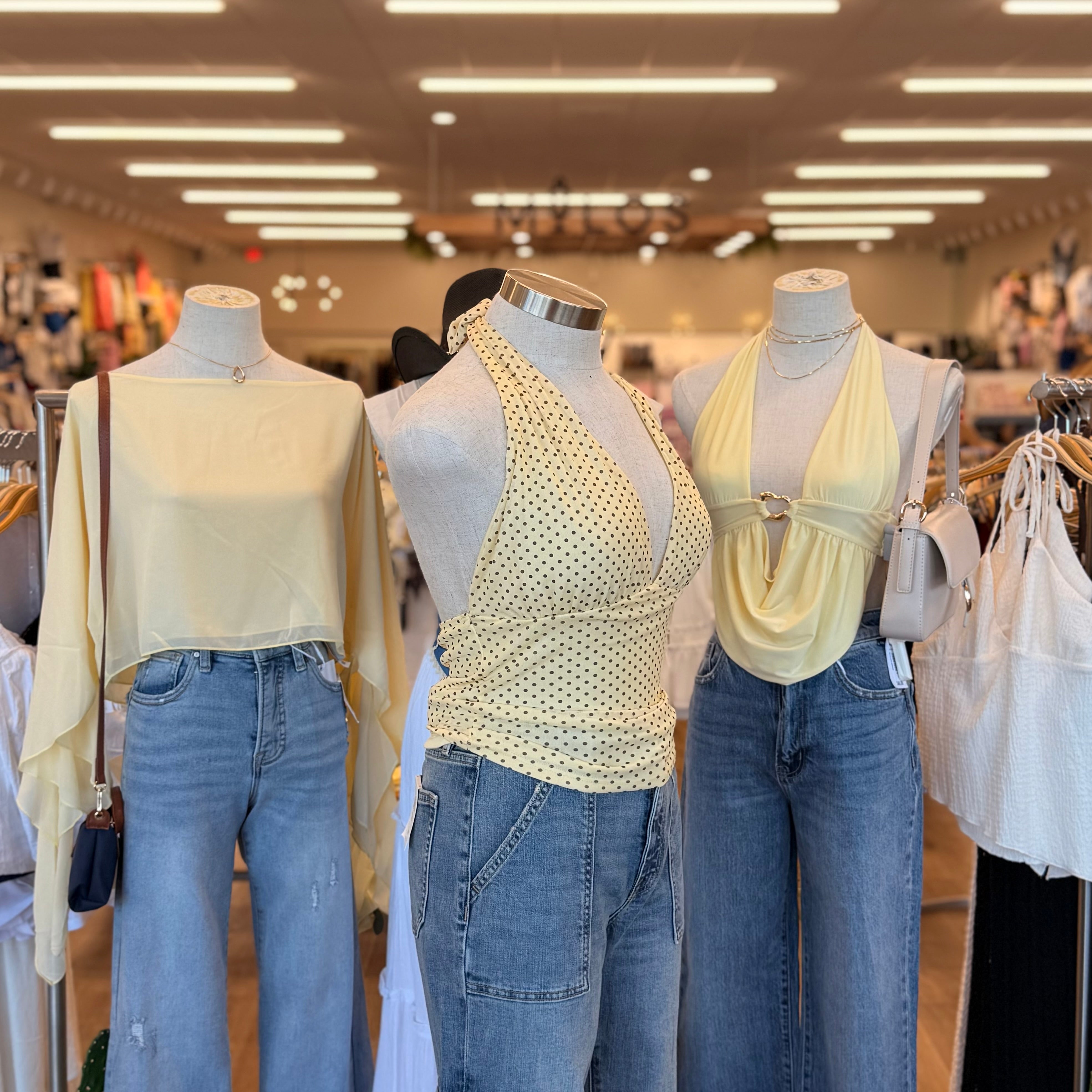 Taylor Polka Dot Top (Yellow)