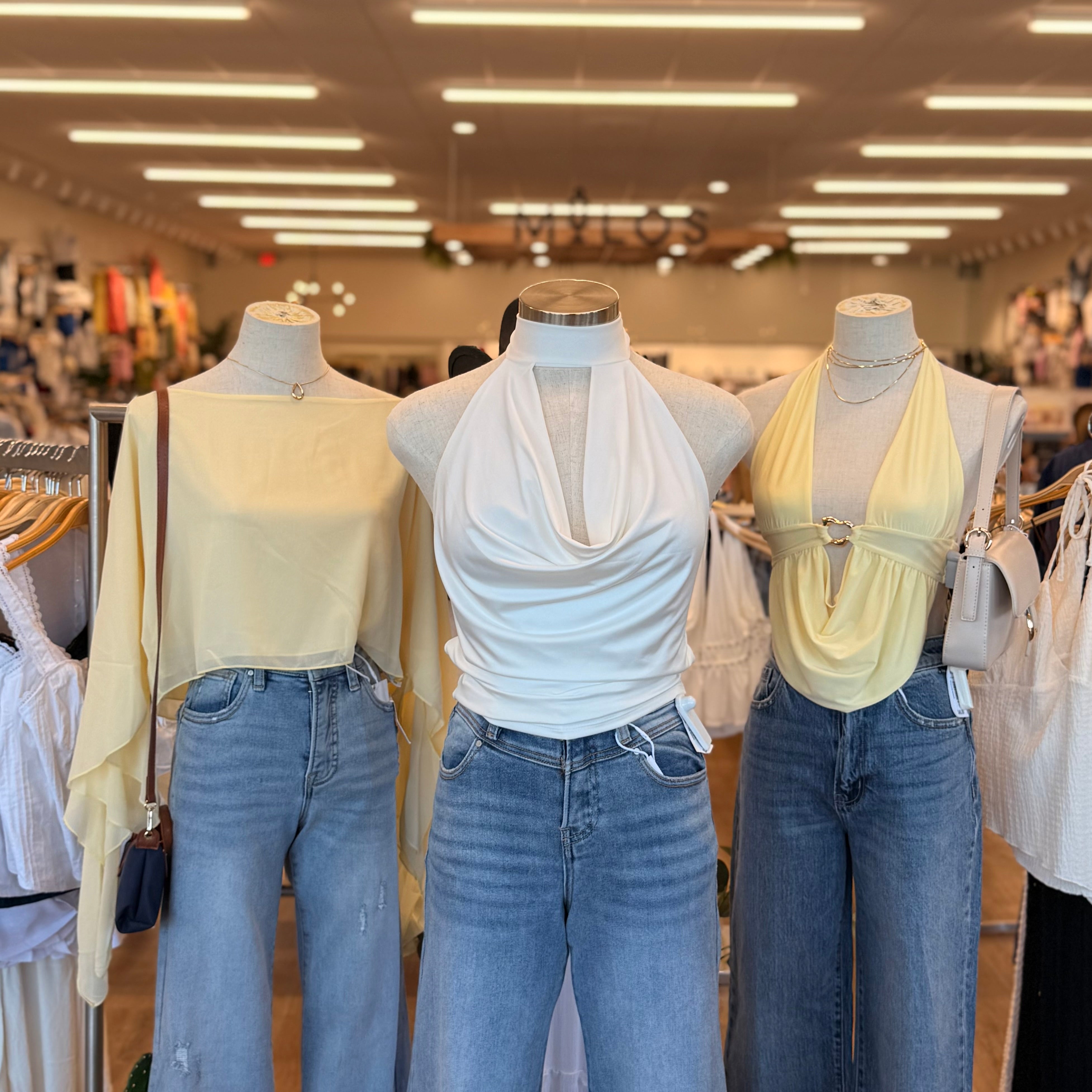 Olivia Halter Top (Ivory)