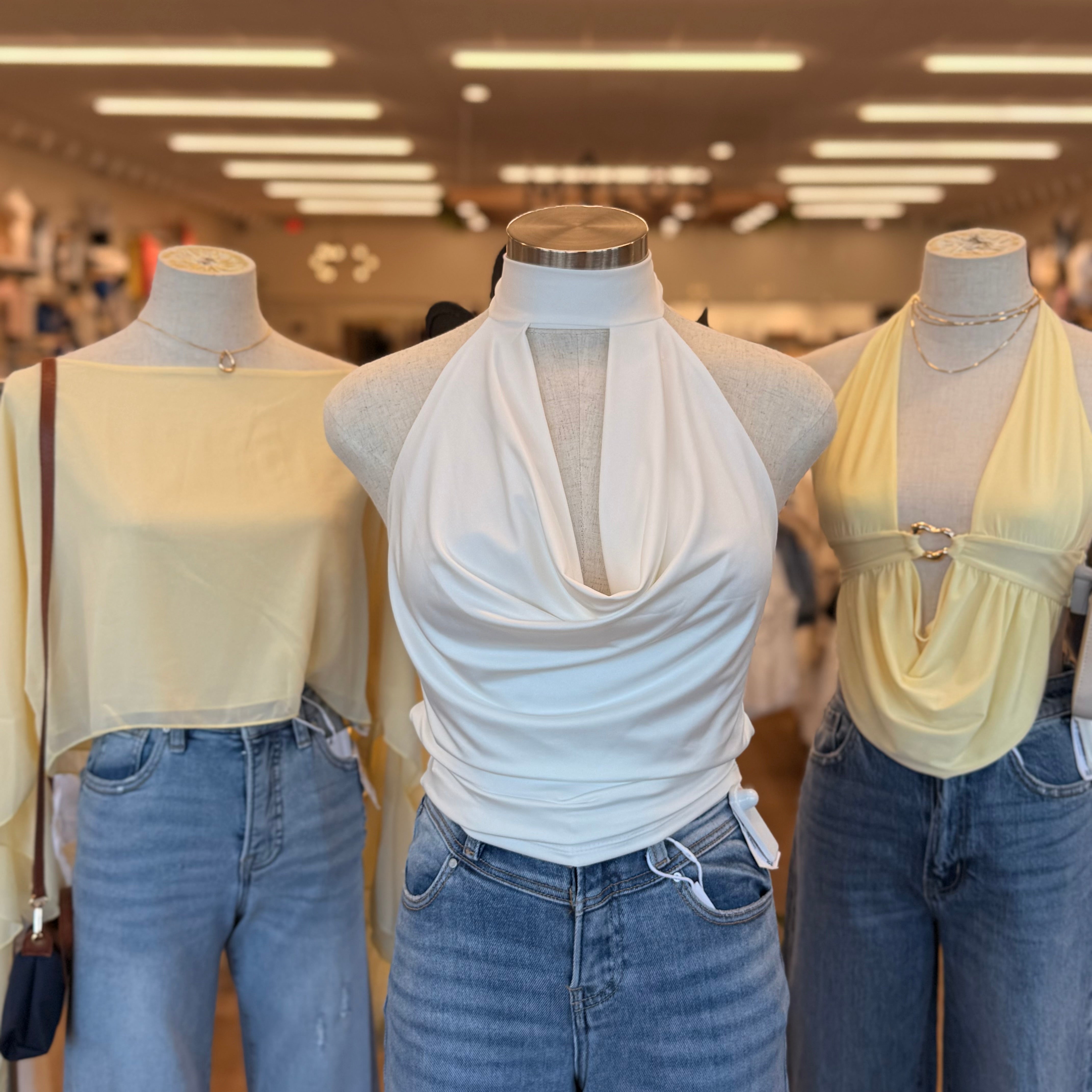 Olivia Halter Top (Ivory)