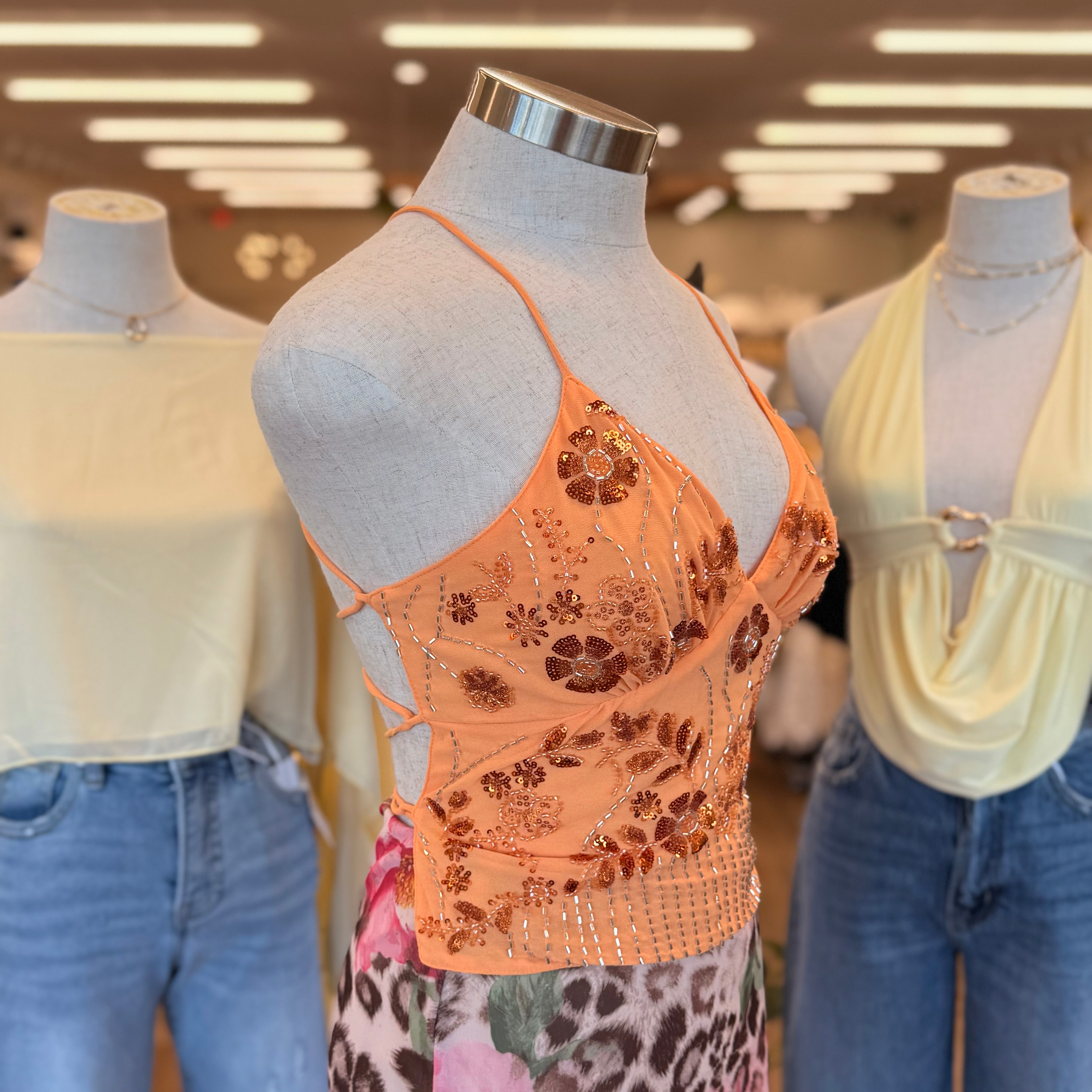 Stacey Sequence Top (Orange)