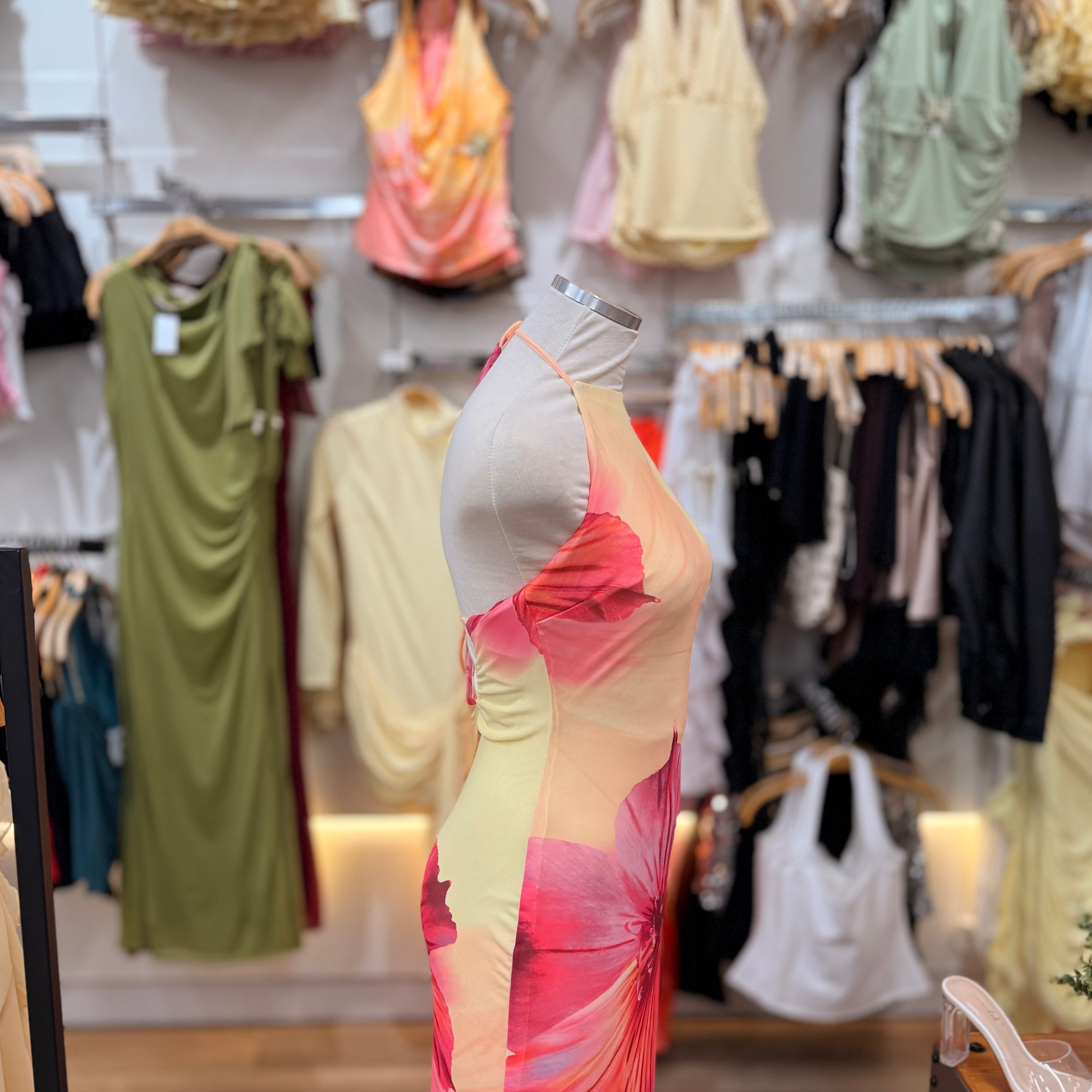 Araceli Halter Dress (Yellow)