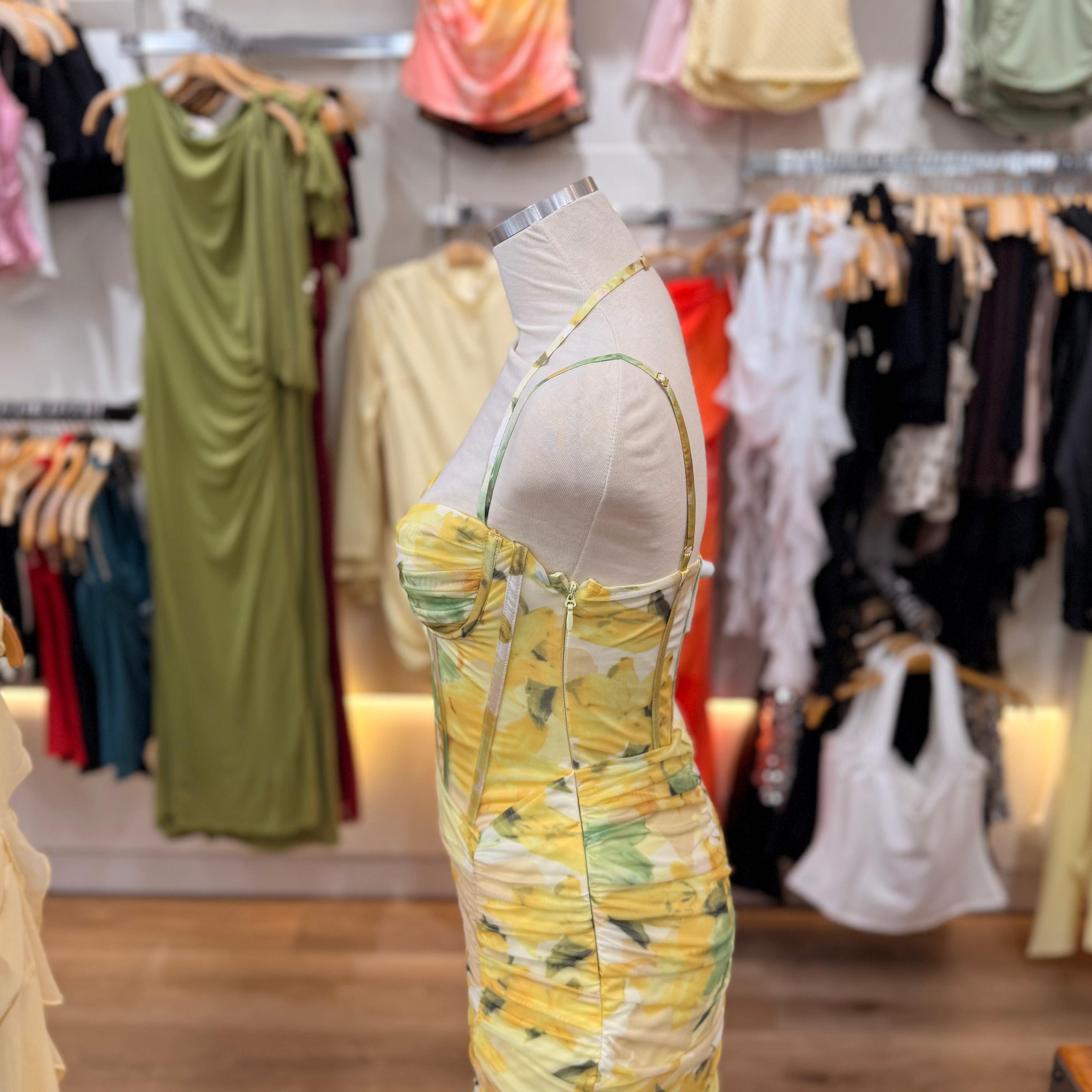 Lupe Corset Dress (Lemon)