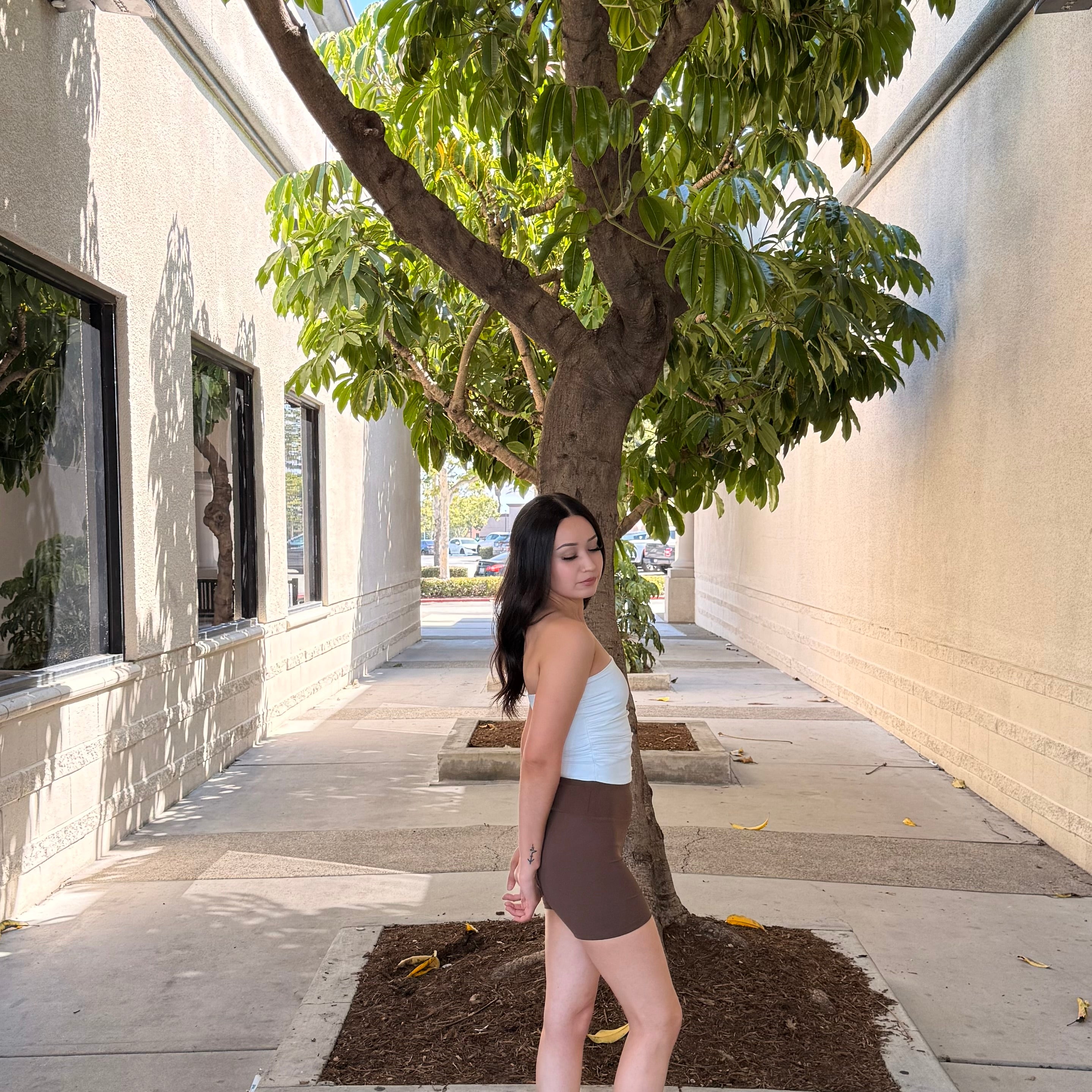 Amelie Biker Shorts (Brown)