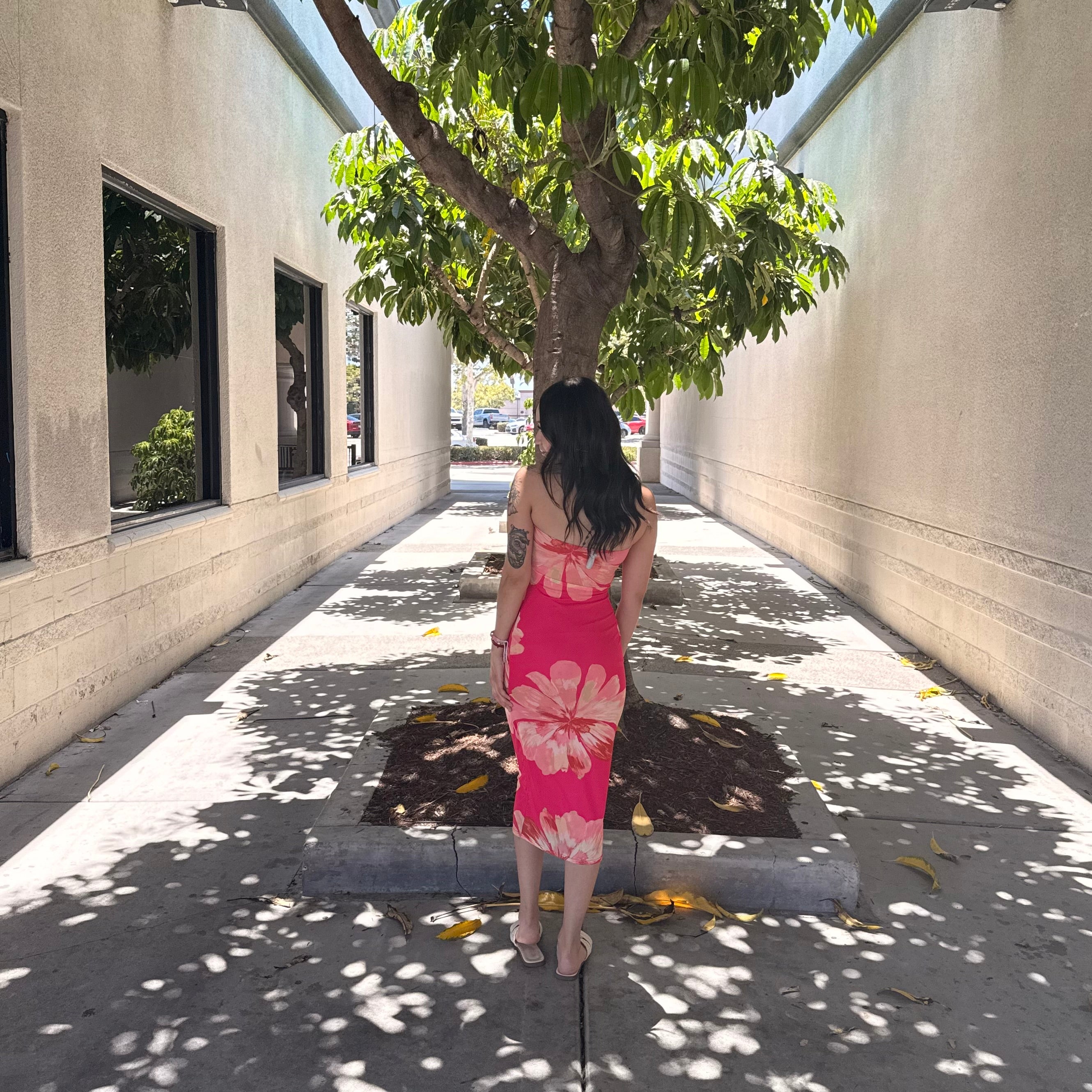 Sienna Floral Dress (Pink)