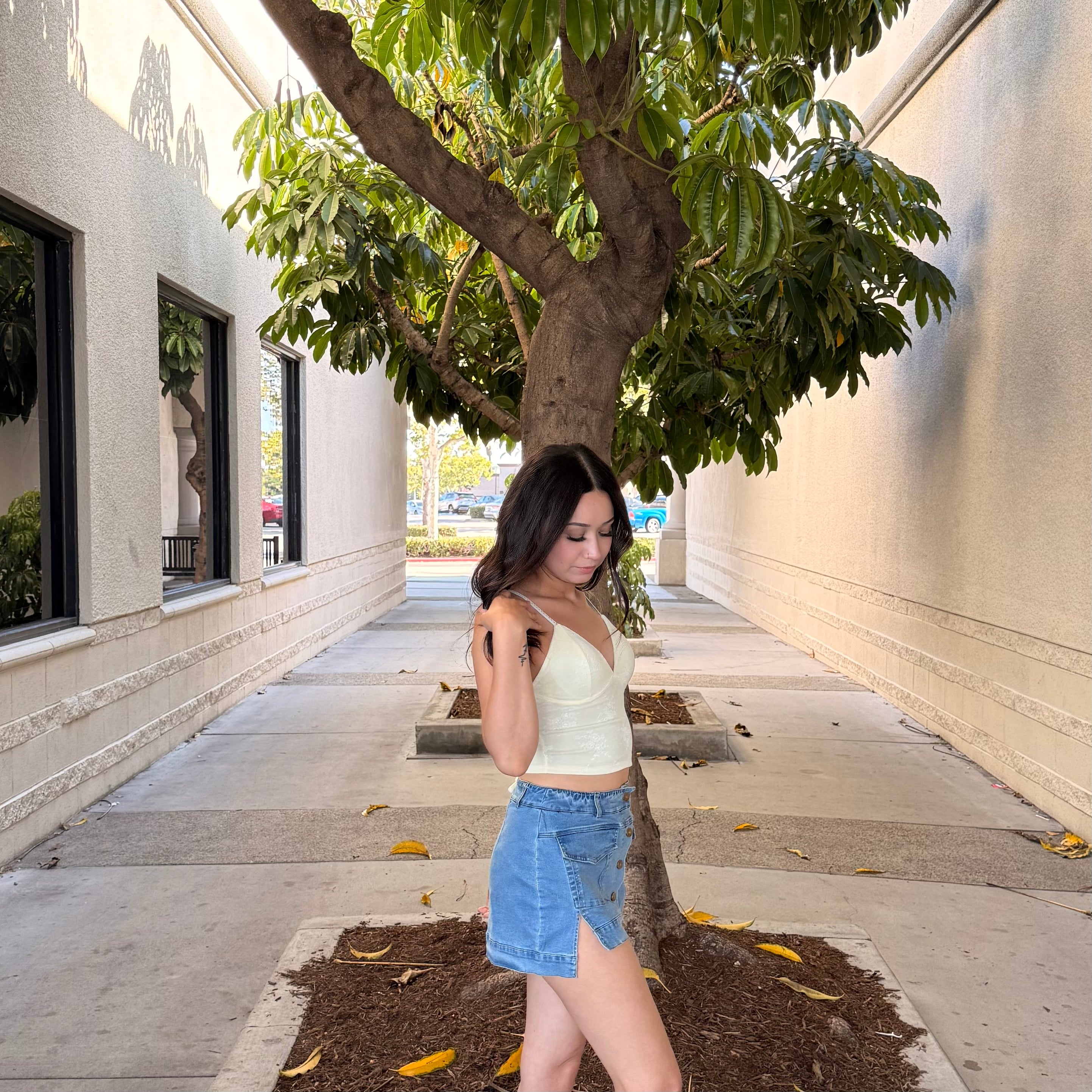 Asymmetrical Skirt (Denim)