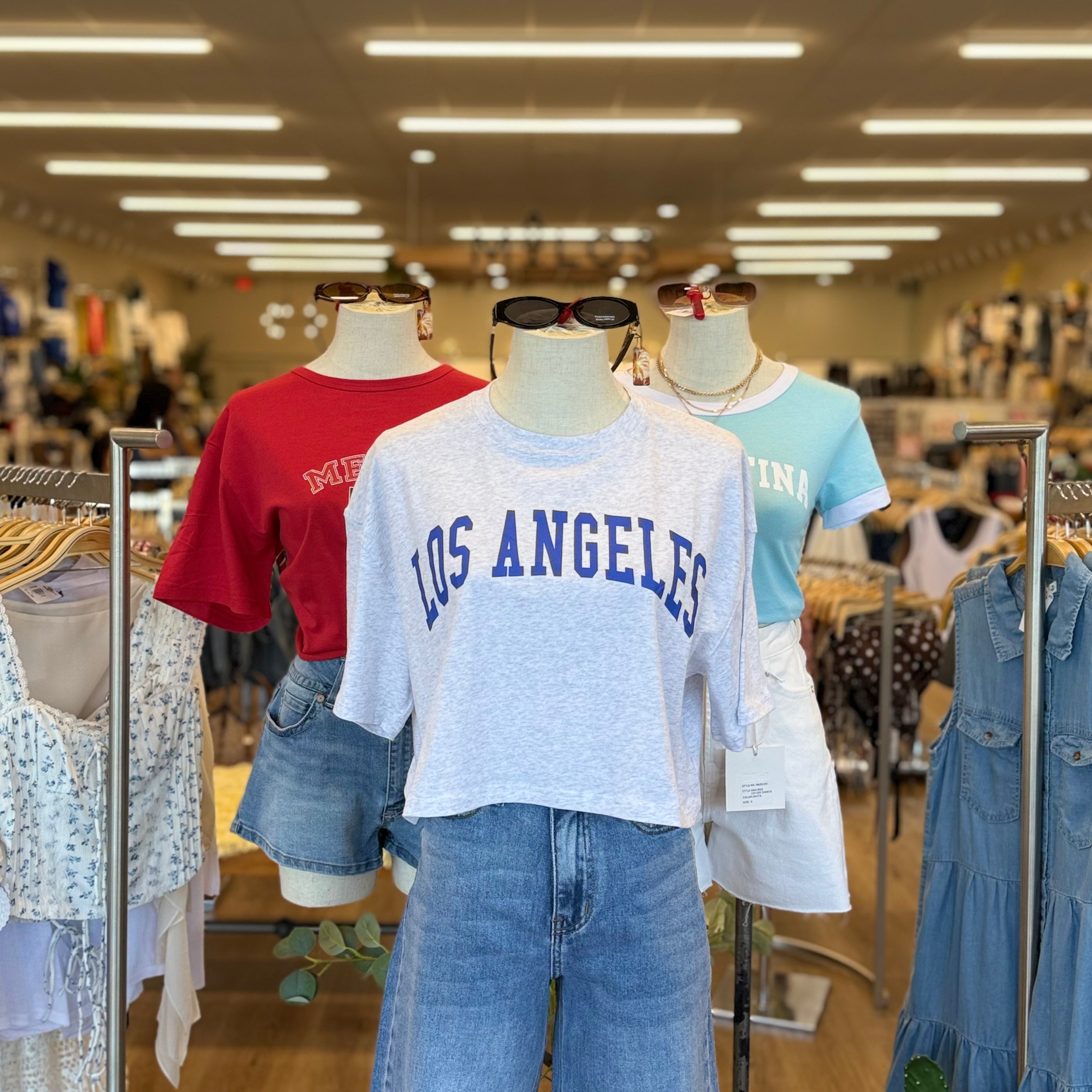 LA Crop Top (I Grey)