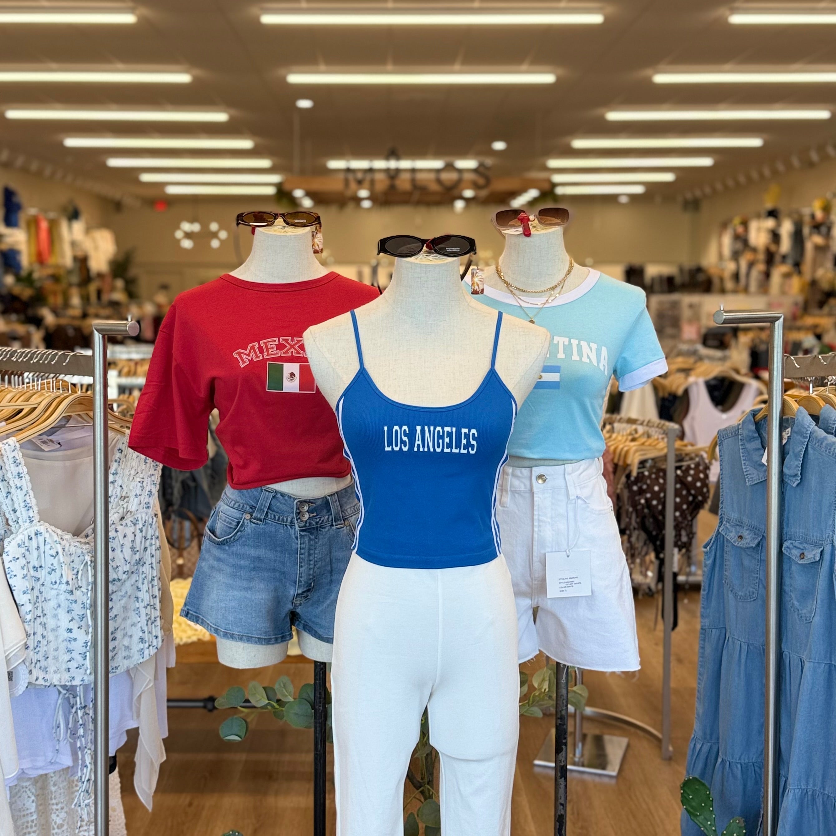 LA Crop Tank Top (Royal)