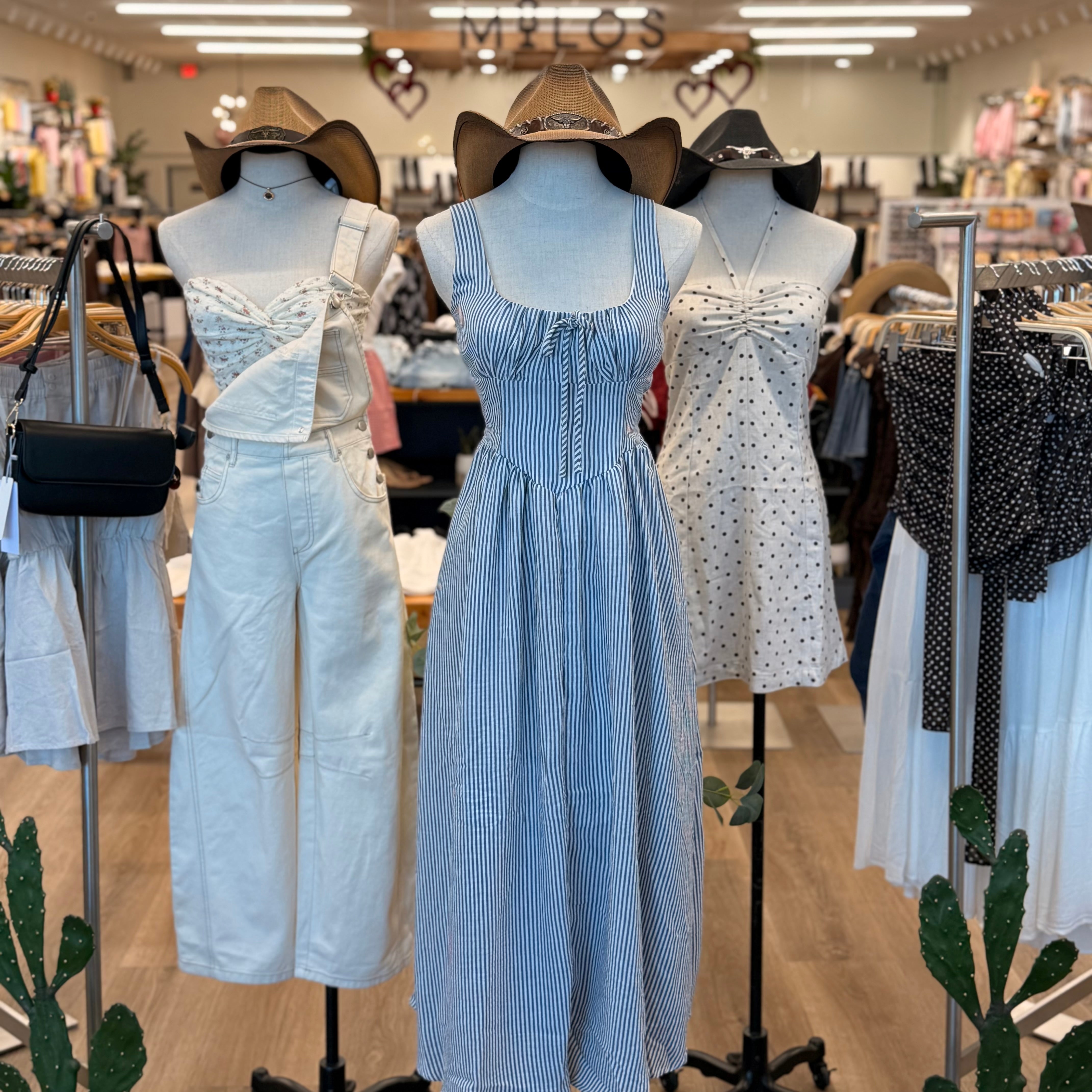 Amy Striped Dress (Navy)