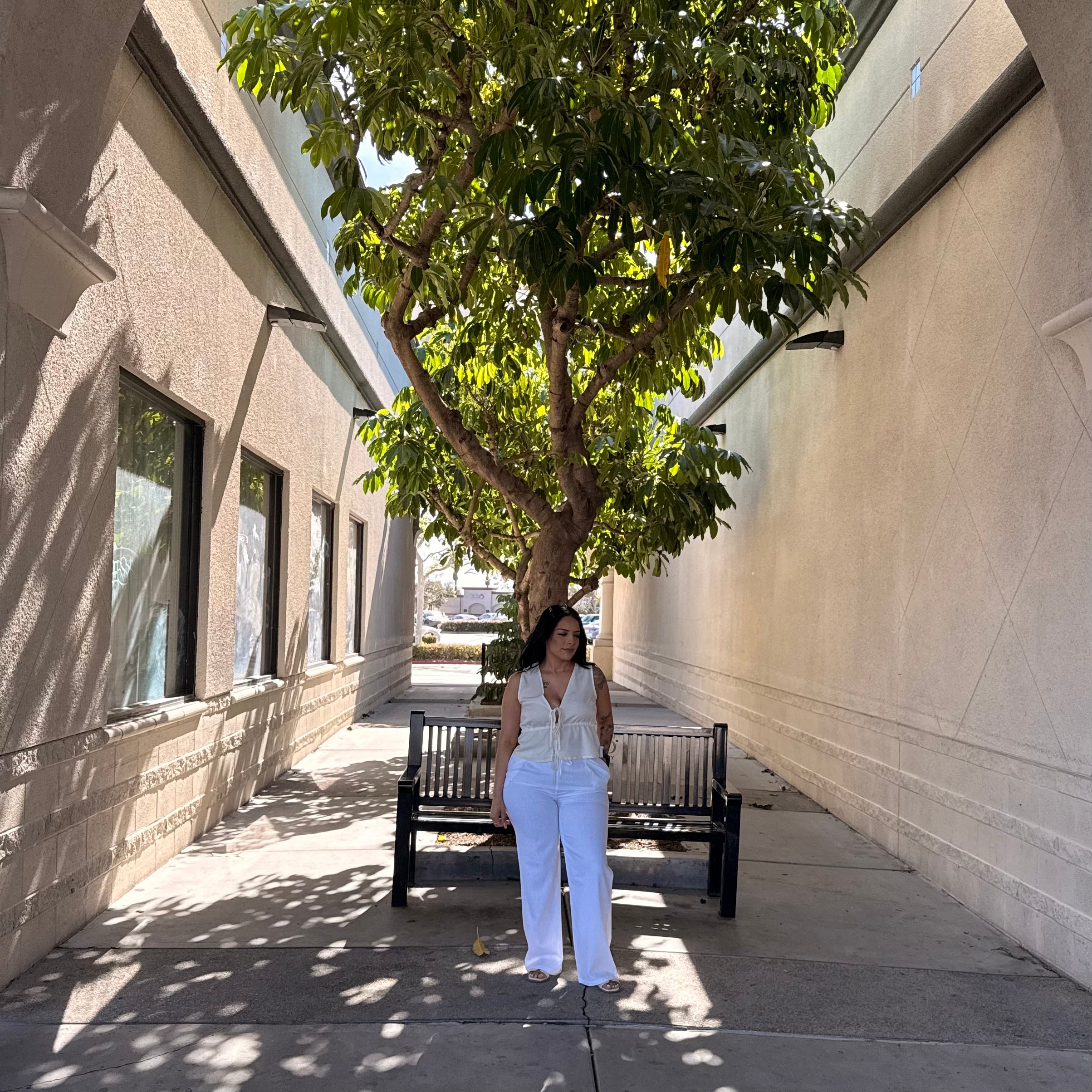 Brooke Linen Pants (White)