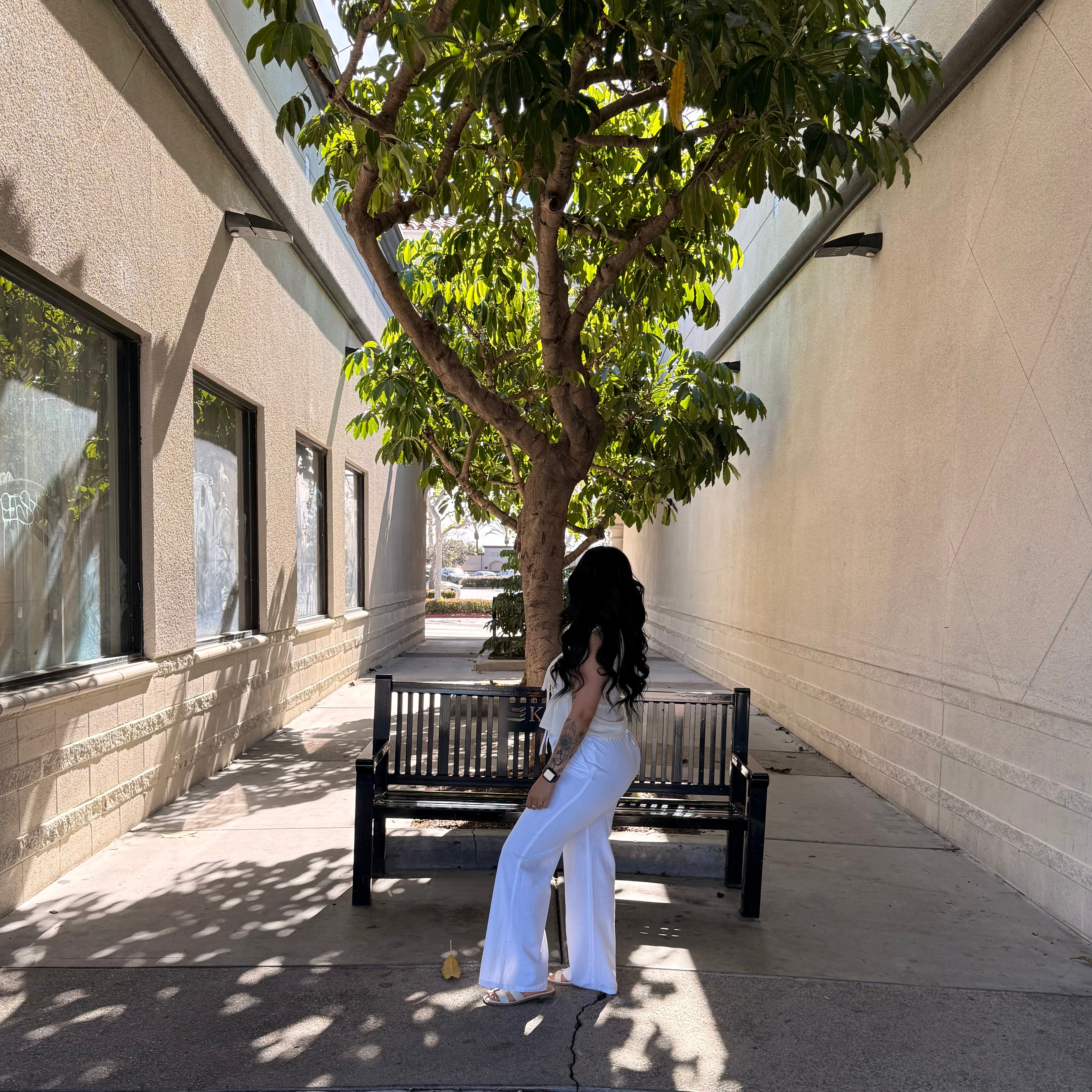 Brooke Linen Pants (White)