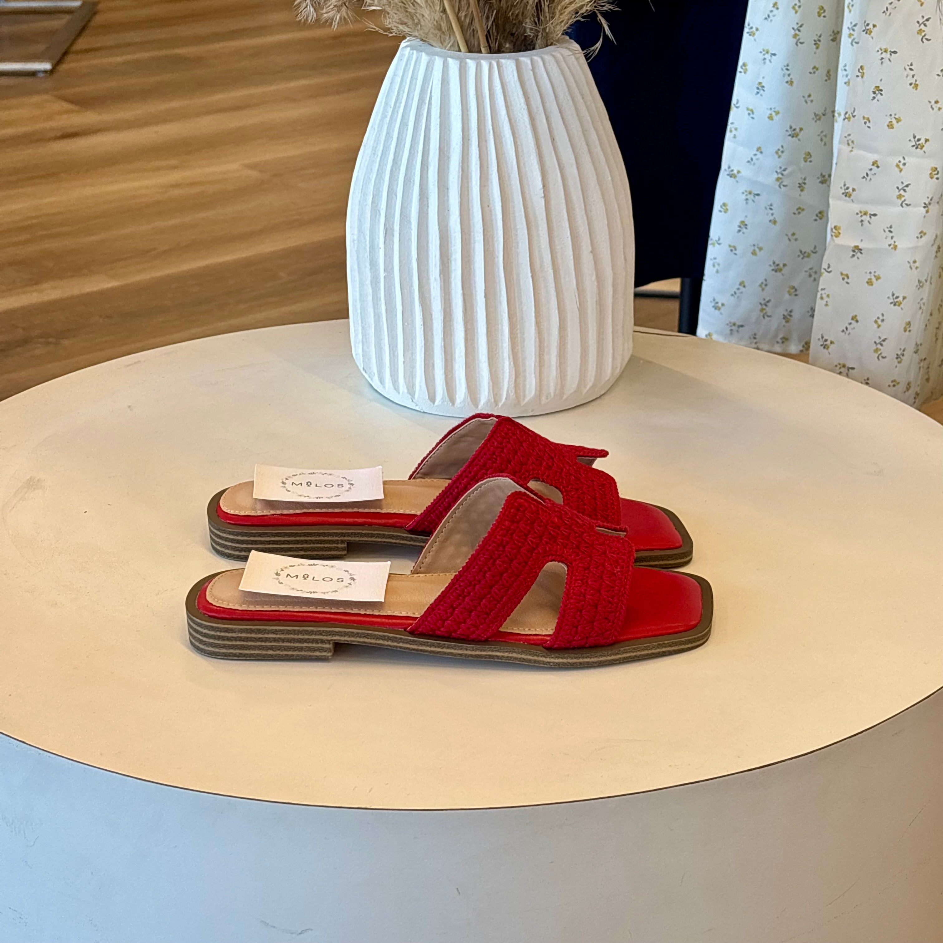 Brenda Sandals (Red)