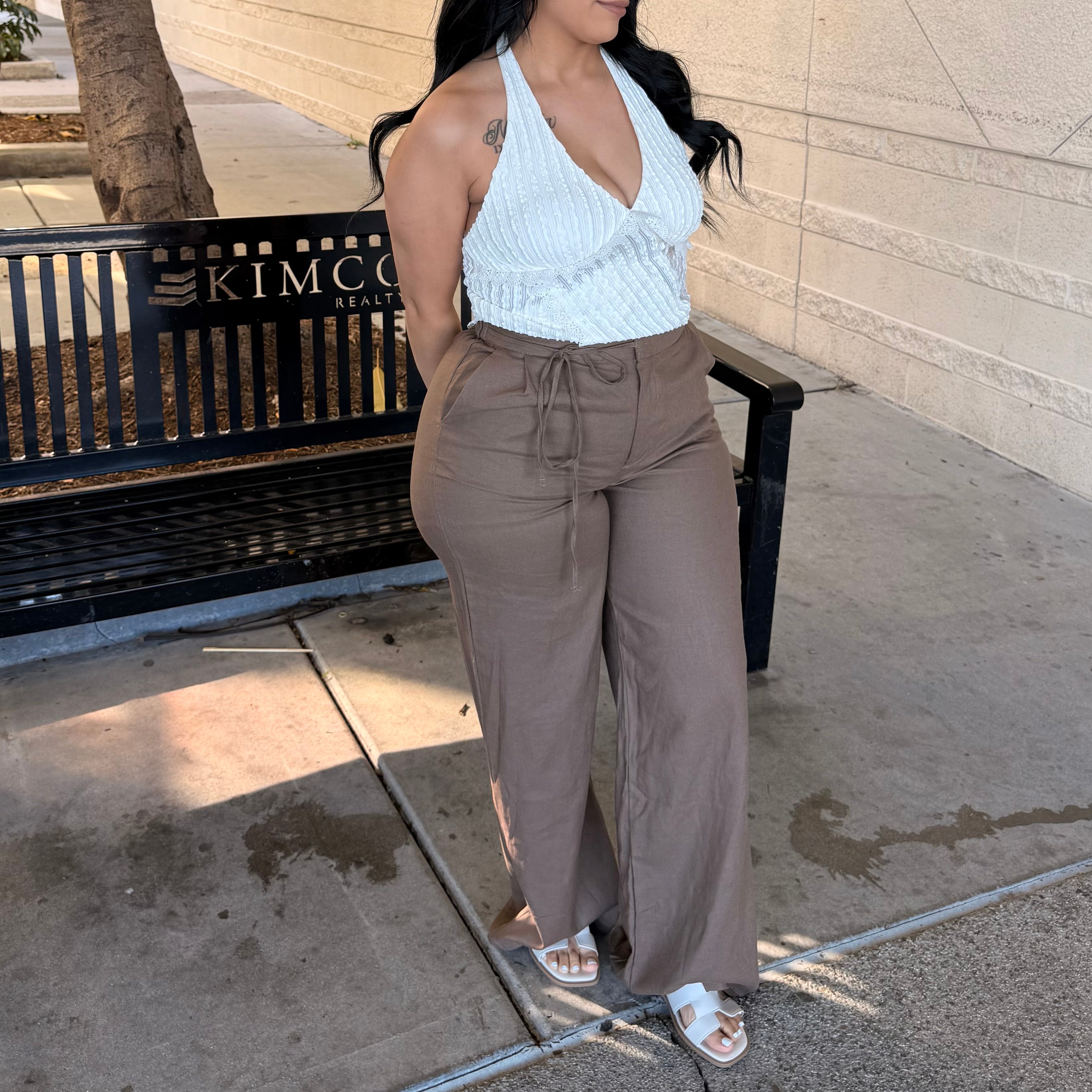 Raven Linen Pants (Mocha)