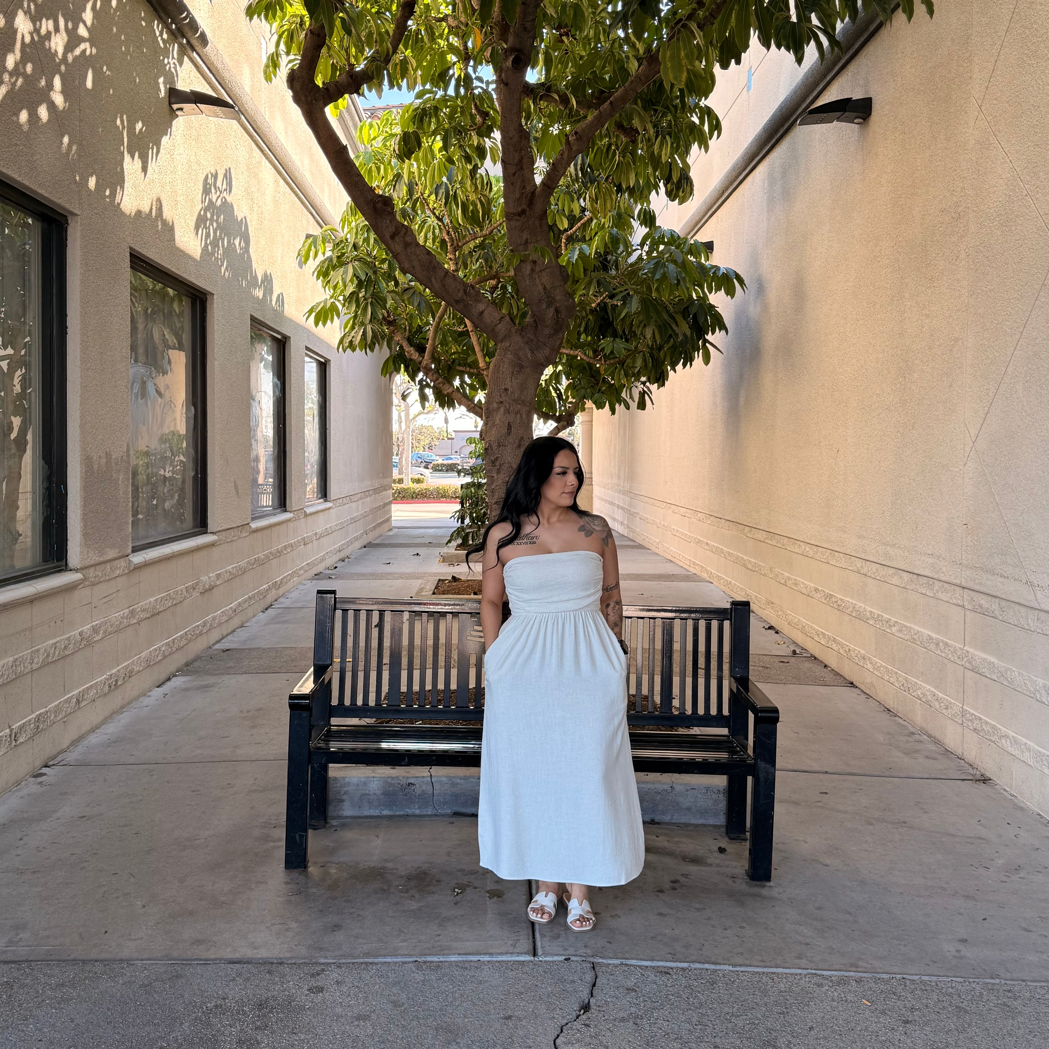 Daniela Linen Dress (Natural)