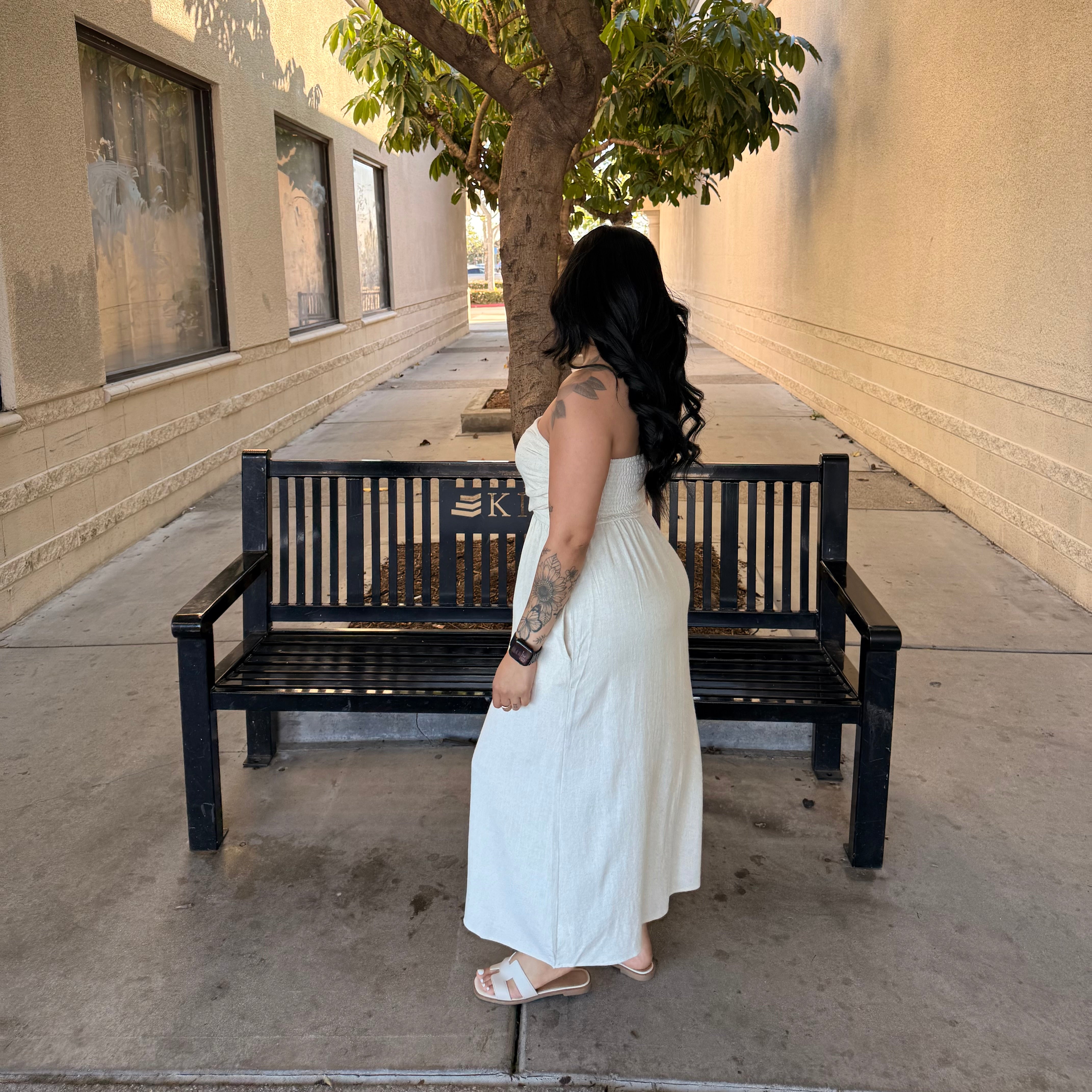 Daniela Linen Dress (Natural)