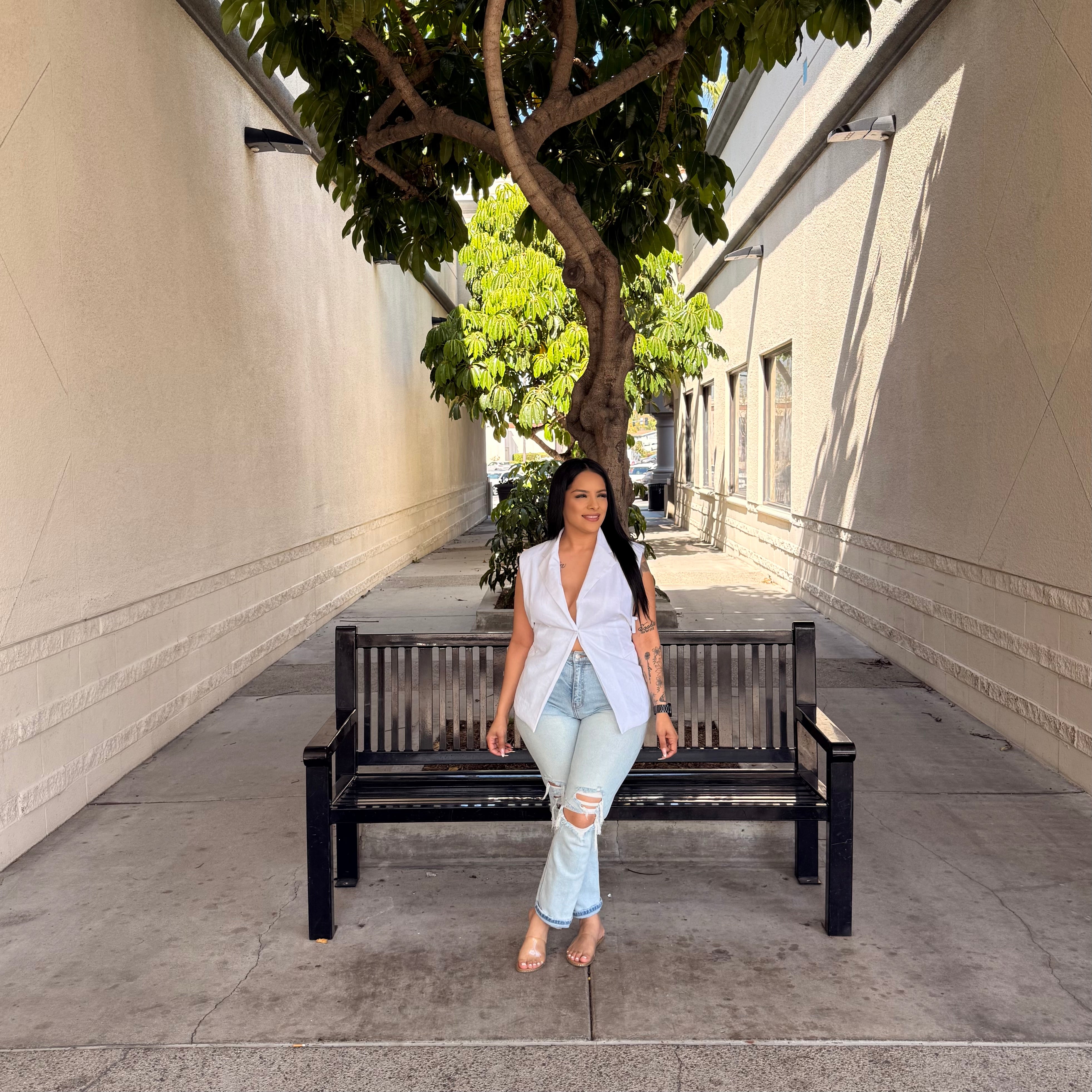 Lettie Vest Top (White)