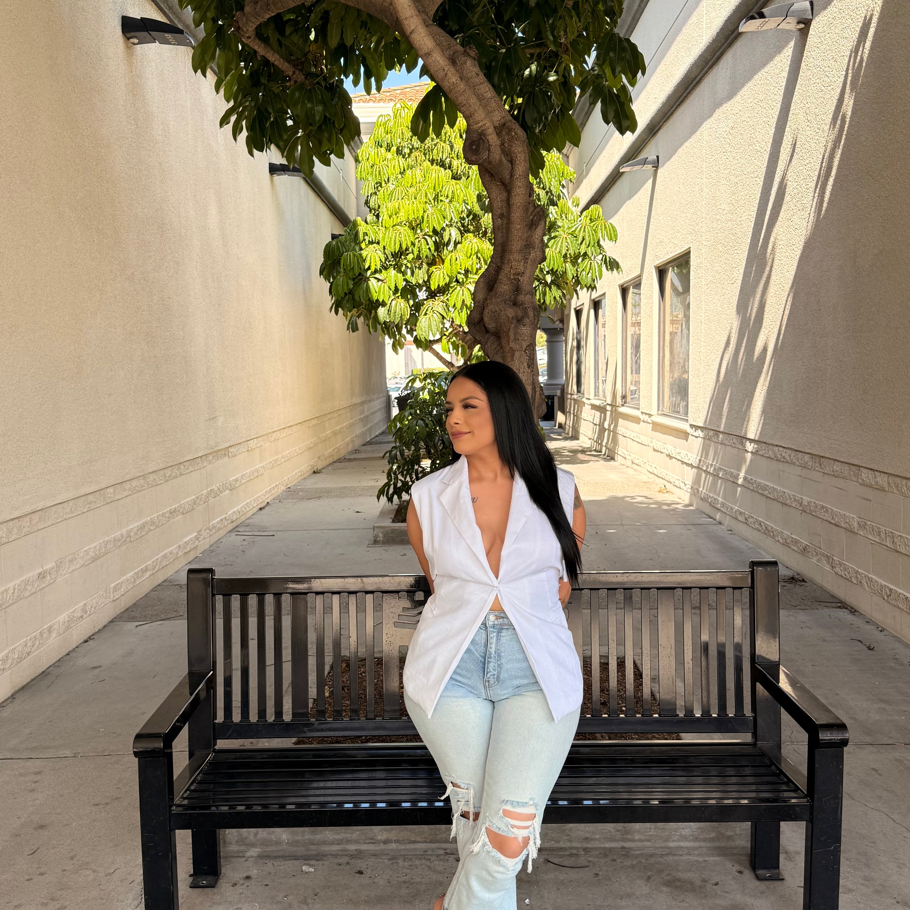 Lettie Vest Top (White)