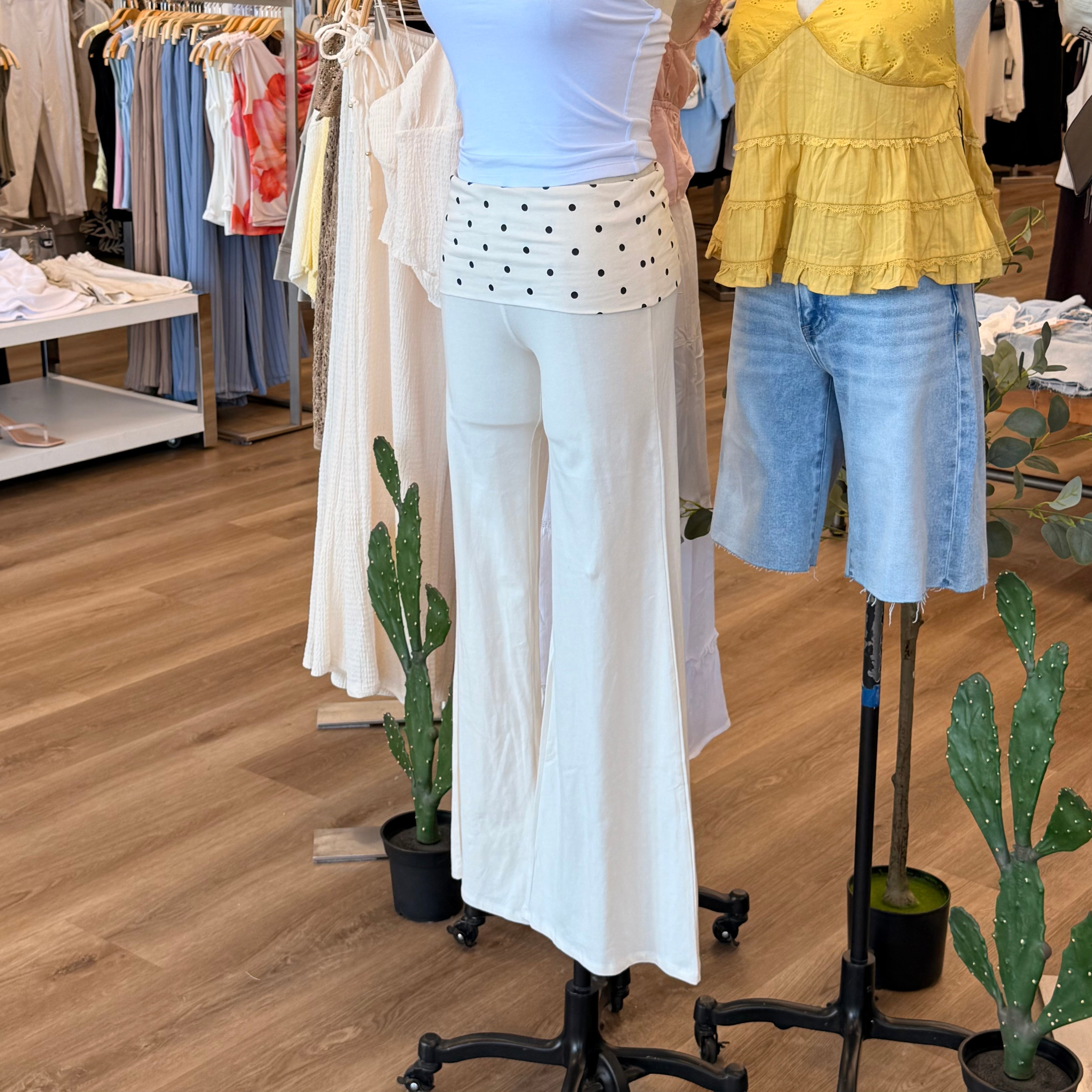 Nancy Polka Dot Leggings (Ivory)