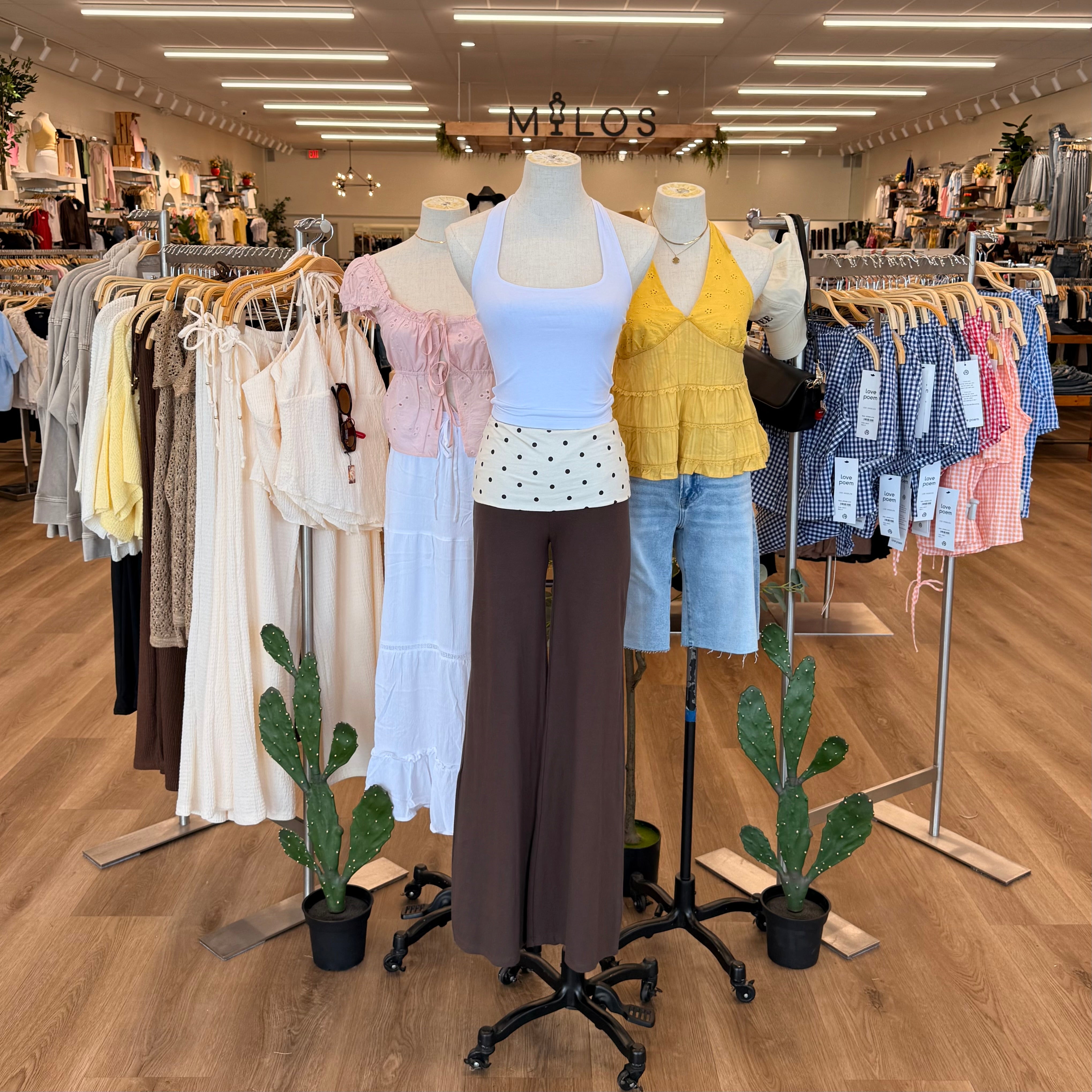 Nancy Polka Dot Leggings (Brown)